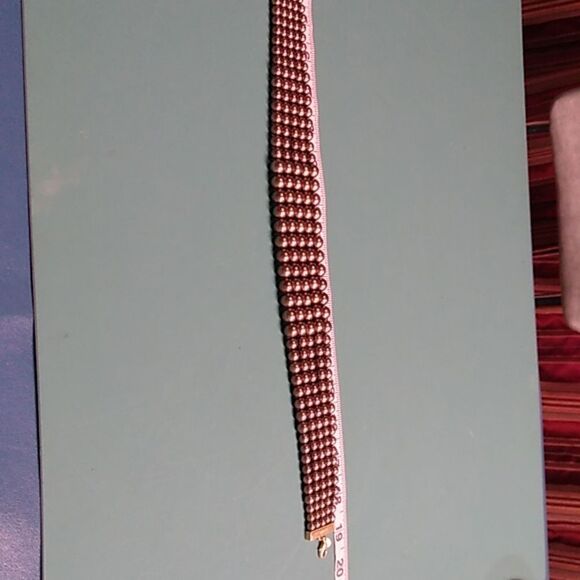 Elegant Five Strand Faux Graduated Pearl Necklace Cottagecore Grandmacore - Picture 5 of 6